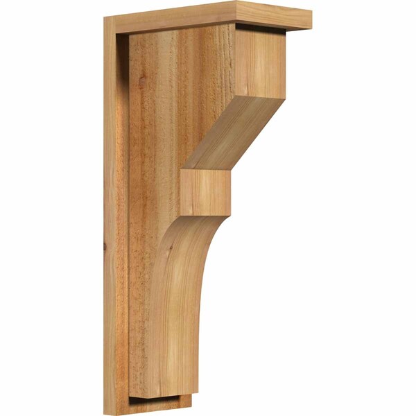 Ekena Millwork Monterey Rough Sawn Corbel w/Backplate, Western Red Cedar, 6"W x 10"D x 22"H COR06X10X22MON01RWR - main